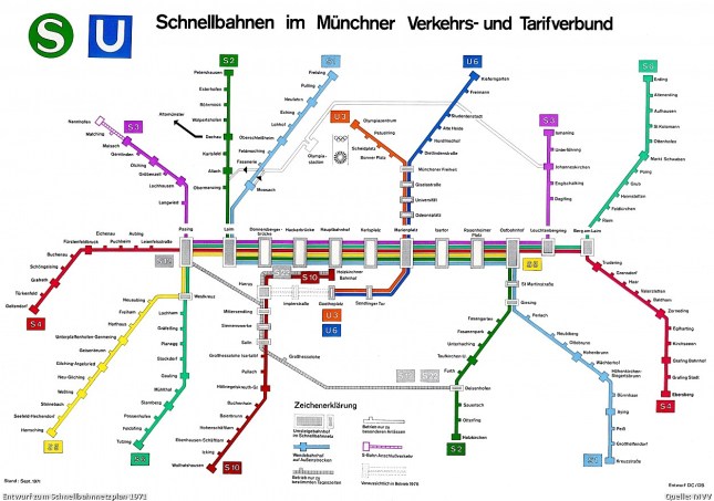 Munich Tube Map 1971