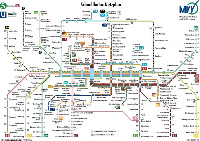 Munich tube map 2001